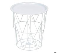 Atmosphera – Table d'appoint Kumi – métal blanc 40 x 37 x 37 cm