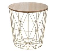 Table d'appoint ""Kumi"" doré D40cm - Atmosphera Créateur d'intérieur