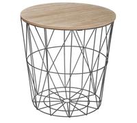 Table d'appoint ""Kumi"" noir D40cm - Atmosphera Créateur d'intérieur
