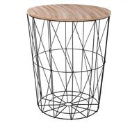 Table d'appoint ""Kumi"" noir D47cm - Atmosphera Créateur d'intérieur