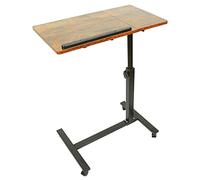 Table d'appoint légère, de lit médicalisé,Bureau Informatique, Bureau Gaming, Roulante Canapé pour Ordinateur Portable Hauteur Pliante avec 4 roulettes,60 * 34.5 58-90cm