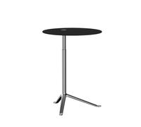 Table D'appoint Little Friend KS11 , Hauteur Réglable, Noir/ Aluminium Poli