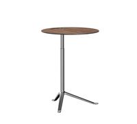 Table D'appoint Little Friend KS11 , Hauteur Réglable, Noyer/ Aluminium Poli