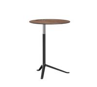 Table D'appoint Little Friend KS11 , Hauteur Réglable, Noyer/ Aluminium Thermolaqué