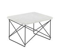 Table d'appoint marbre Occasional Table LTR noire black powder coated steel base