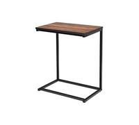 table d'appoint marron 55 x 35 x 65 cm en forme U en bois MDF et métal au style industriel