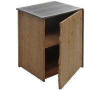 Table d'appoint MENDLER HWC-L76 Industrial 60x50x40cm nature avec aspect métal G