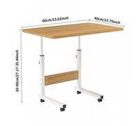 Table D'appoint - MIPAN - Table d'Appoint en Forme de C - Table Basse - Ordinateur Portable -Avce Roues - Réglable - Jaune