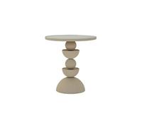 Mauro Ferretti – Table d'appoint Dune – miroir 42 cm – métal – crème
