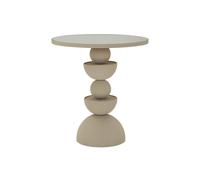 Mauro Ferretti – Table d'appoint DUNE – Plateau miroir D45 – Beige
