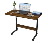Table d'Appoint Mobile avec 4 roulettes pour Canapé/Lit/Balcon - LDSZXNE - Noyer - 80x40cm
