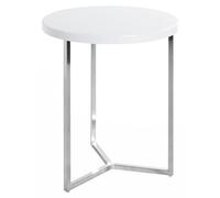 Table d'appoint moderne chromée en MDF, idéale pour toutes les pièces