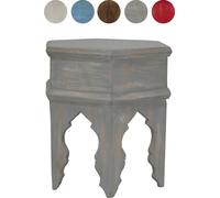 Table d'appoint orientale vintage Tabouret Inam Gris