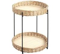 Paris prix Table d'appoint osier - Naturel & noir