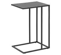 Table d'appoint ou bout de canapé en MDF et métal - Noir