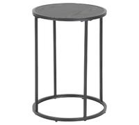Table d'appoint ou bout de canapé rond en MDF et métal Diam.45cm - Noir