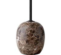 &Tradition Table basse ovale Lato LN9 Noir - marbre Emperador