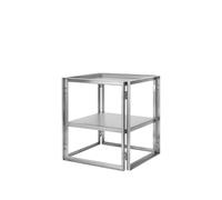 Kristina Dam Studio Table d’appoint pliable 40x40 cm Acier inoxydable brossé