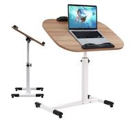 Table d'appoint pliante réglable en hauteur DHHOZAMZ - Marron