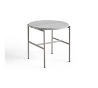 HAY Table d'appoint Rebar Ø45 cm Grey marble-fossil