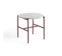 HAY Table d'appoint Rebar Ø45 cm Grey marble-barn red