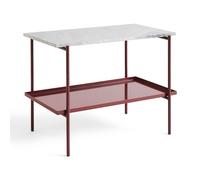 HAY Table d'appoint Rebar 75x44x55 cm Grey marble-barn red