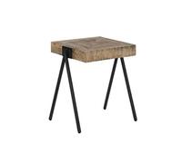 Table d'Appoint Rectangulaire en Bois de Manguier et Métal Noir - ECAMA -