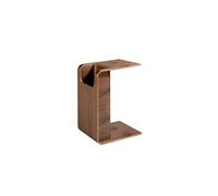 Table d'appoint rectangulaire en bois plaqué chêne teinté coloris noyer 2110C, 35 x 45 x 60 cm. -