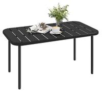 Table d'appoint rectangulaire - Table de balcon - Acier galvanisé - Facile d'entretien - 90 x 50 x 43 cm - Noir