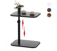 Table d'appoint réglable en forme de C-MENGDA-Table de lit hauteur réglable-Bois bureau table-Pour petits espaces-Plateau 40*30cm