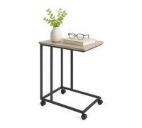 Relaxdays Table d'appoint C avec roulettes