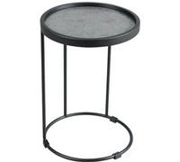 Table d'Appoint Ronde Ø36cm Aspect Céramique Grise - KERIA -