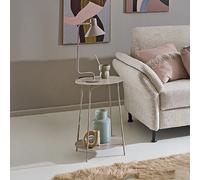 Table d'appoint ronde 45x60 cm en métal sable