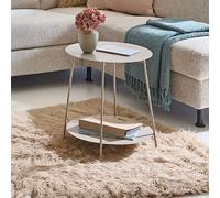 Table d'appoint ronde 50x50 cm en métal sable