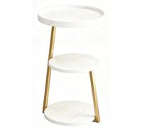 Table D'Appoint Ronde à 3 éTagèRes Modern Home, Table de Chevet Gain de Place, Table D'Appoint d'angle pour Canapé IdéAle pour Les Petites PièCes(E)