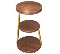 Table D'Appoint Ronde à 3 Niveaux, Table d'angle Gain de Place pour Canapé, Chambre, Salon, Petits Espaces D'Appartement(D)
