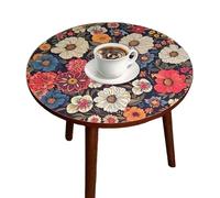 Table d'appoint ronde - Accent café en bois pour des pièces polyvalentes | Bois naturel avec finition lisse, table à goûter légère, table de chevet de chevet, pièce décorative pour salon