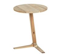 Table d'appoint ronde Acina en bois d'Acacia Beige