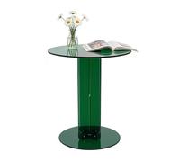 Table d'appoint ronde en acrylique jusqu'à 20 kg - Table de chevet - Vert | Épaisseur de la table : 8 mm pour salon, chambre à coucher, balcons, couloirs, appartements 50 x 35 x 45 cm