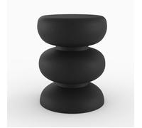 Table d'appoint ronde en métal noir D35 cm - Cléo - Maison Pavane