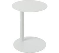 Table d'Appoint Ronde en Métal "Reva" 50cm Blanc Blanc
