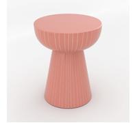 Table d'appoint ronde en métal rose D34,5 cm - Sidonie - Maison Pavane