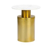 Table d'appoint Ronde Moderne Forme Géométrique Plateau en Métal Base en Pi