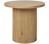 Table d'appoint Ronde Pied Central Relief MDF Effet bois naturel - ANKARA - ALTOBUY Marron G