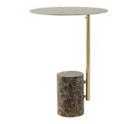 Paris Prix Table d'appoint Rocio ronde 54 cm Marron & Or