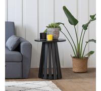 Table d'appoint ronde style scandinave noire LIV Noir G