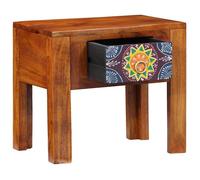 Table d'appoint rustique - vidaXL - 40x30x36 cm - Bois d'acacia massif - Marron - Avec tiroir - Rangement durable