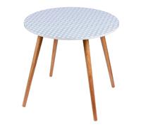 Table d'appoint scandinave Fjord - Diam. 48 cm - Blanc