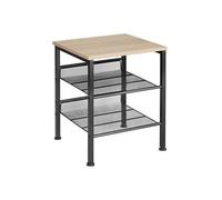Table basse - TECTAKE - Table d'appoint LINCOLN style industriel, bois MDF et acier, 40,5 x 40 x 50,5 cm - Bois clair/Chêne sonoma