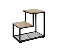 Table basse - TECTAKE - Table d'appoint HALIFAX style industriel, bois MDF et acier, 60,5 x 35,5 x 60,5 cm - Bois clair/Chêne sonoma